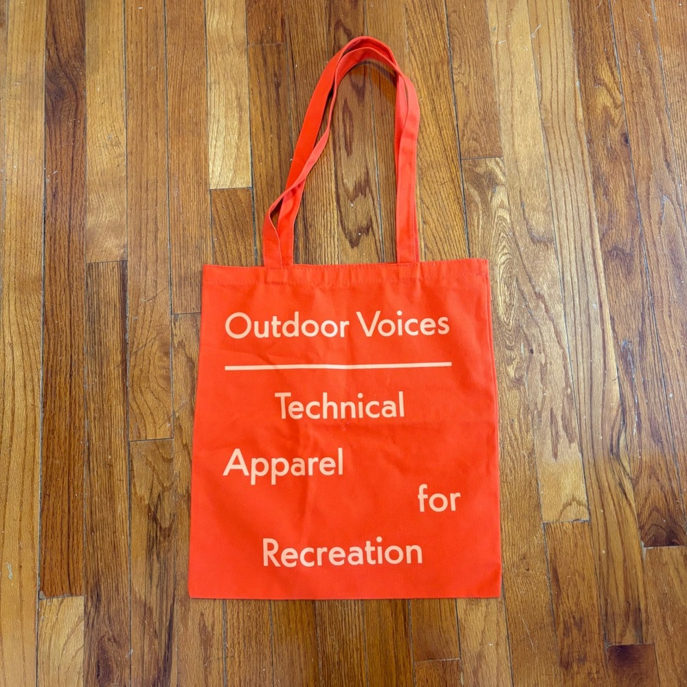 Outdoor Voices Tote Bag Orange Houston Graphic Canvas